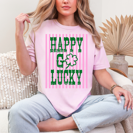 Pink Striped Happy Go Lucky