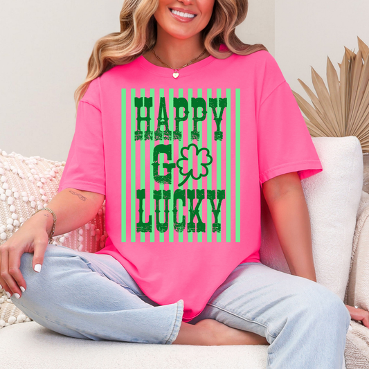CC-Green Striped Happy Go Lucky