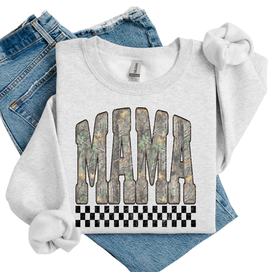 Camo Checkered Mama Sweatshirt