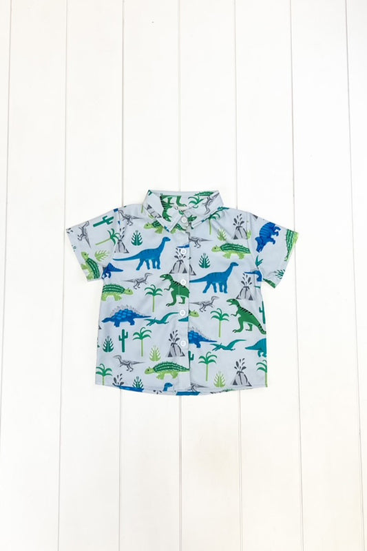 Blue & Green Dino Polo