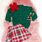 Christmas Plaid Skirt Set