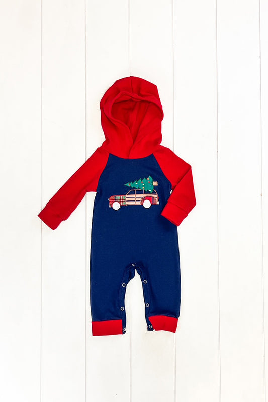 Holiday Travel Hooded Romper