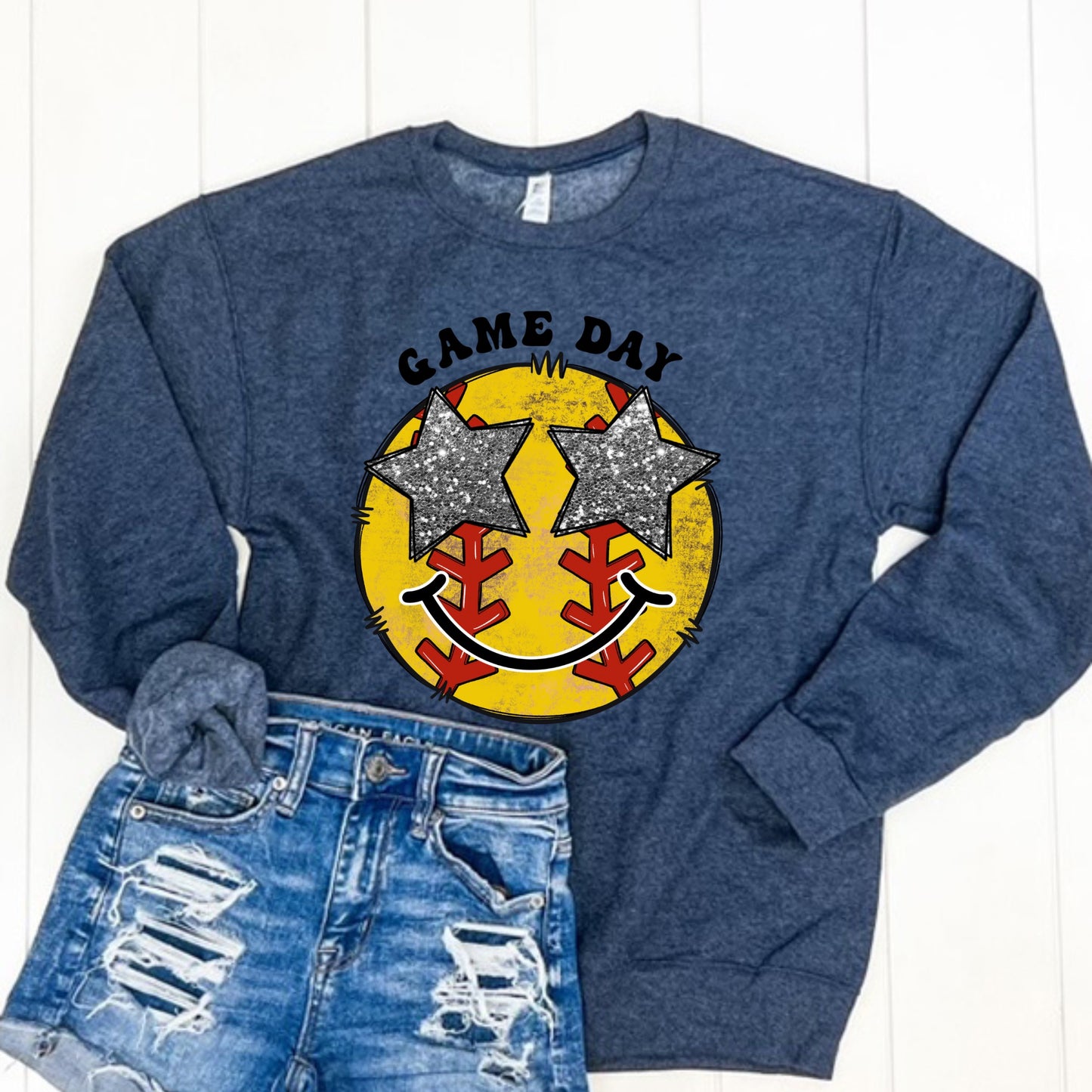 Preppy Softball Gameday Sweatshirt