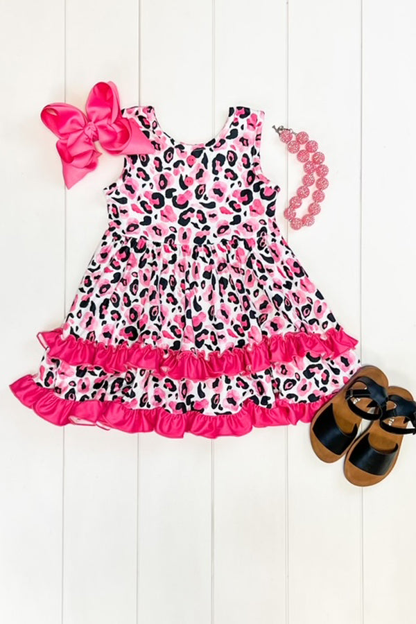 Hot Pink & Black Leopard Dress