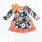 Hunter & Orange Floral Dress