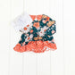 Hunter & Orange Floral Romper