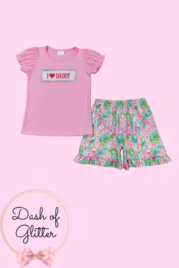 Pink Floral- I love Daddy