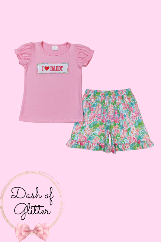 Pink Floral- I love Daddy