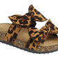 Double Leopard Bow Sandals