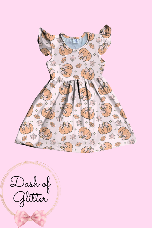 Light PInk Pumpking Bow