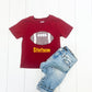 Maroon Football Shirt-CAN PICK COLOR OF NAME