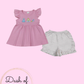Pink Polka Dot Princess Short Set