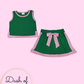 Green & Pink Skirt Set