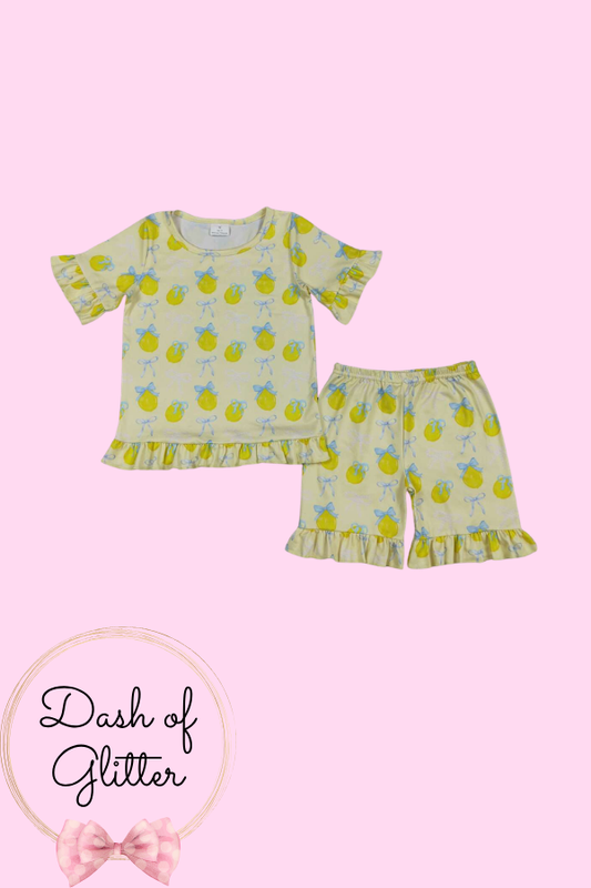 Lemon Lounge Short Set