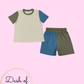 Boys Color Block Short Set