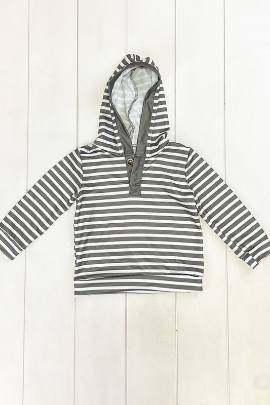 Olive Stripe Hoodie