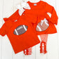 Orange Football Pant Set-CAN PICK COLOR OF NAME