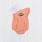 Orange Gingham Football Romper