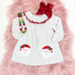 White & Red Polka Dot Santa Dress