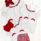 White & Red Polka Dot Santa Dress