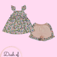 Peach Floral Short Set