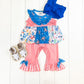 Pink & Blue Floral Romper