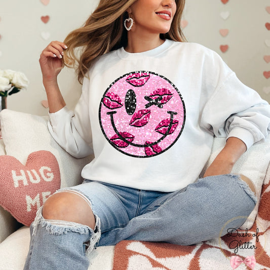 Smiley Lips Sweatshirt-2 COLORS