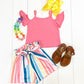 Pink Stripe Short Set