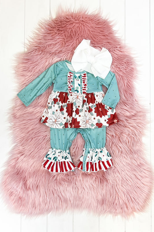 Poinsettia Romper