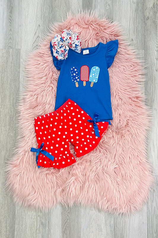 Patriotic Popsicle Short Set