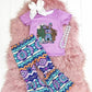 Purple Aztec Bunny Bell Pant Set