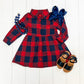 Red & Navy Plaid Dress