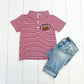 Red Stripe Football Polo