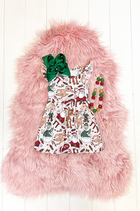 Flutter Sleeve Rudolph Dress