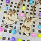 Personalized Wooden Floral Easter Basket Tag With Bead