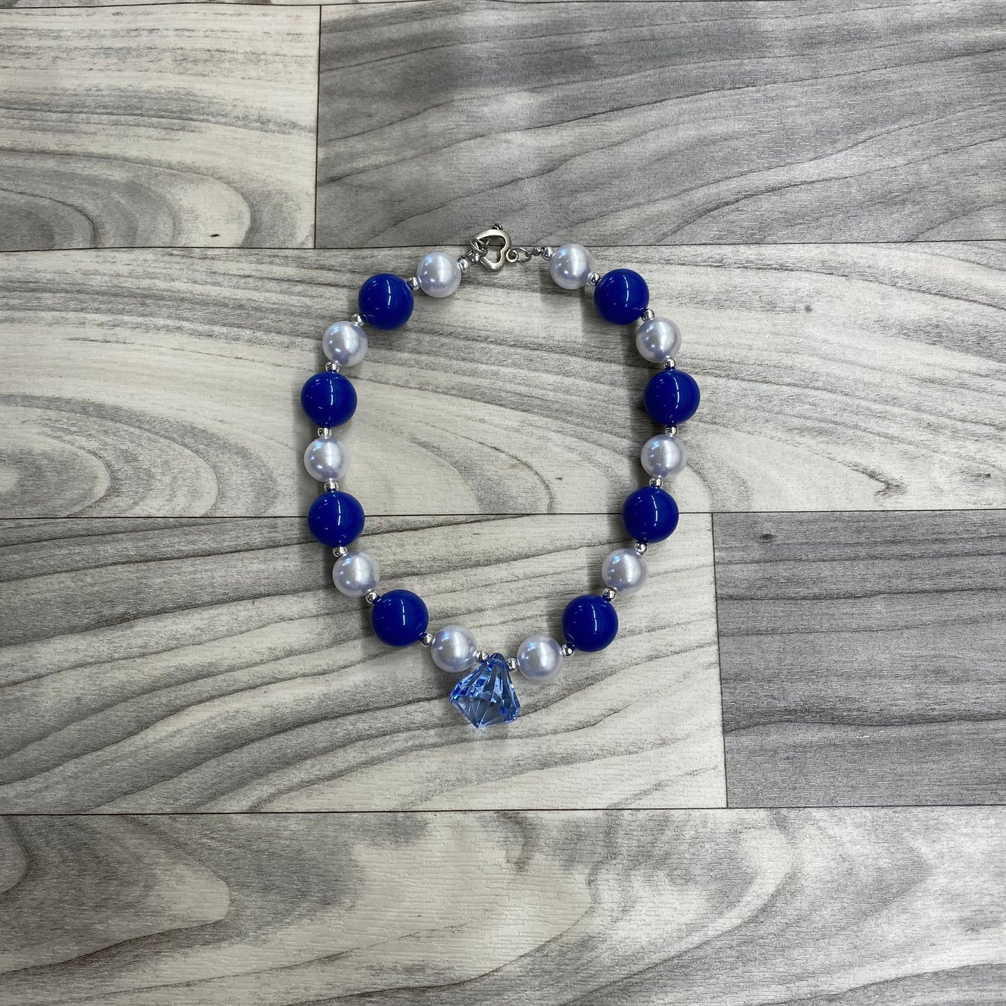 Royal Blue & Pearl Necklace
