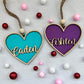 Customizable Wood Heart Tags