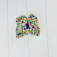 Double Stacked- Halloween Checkered Bow
