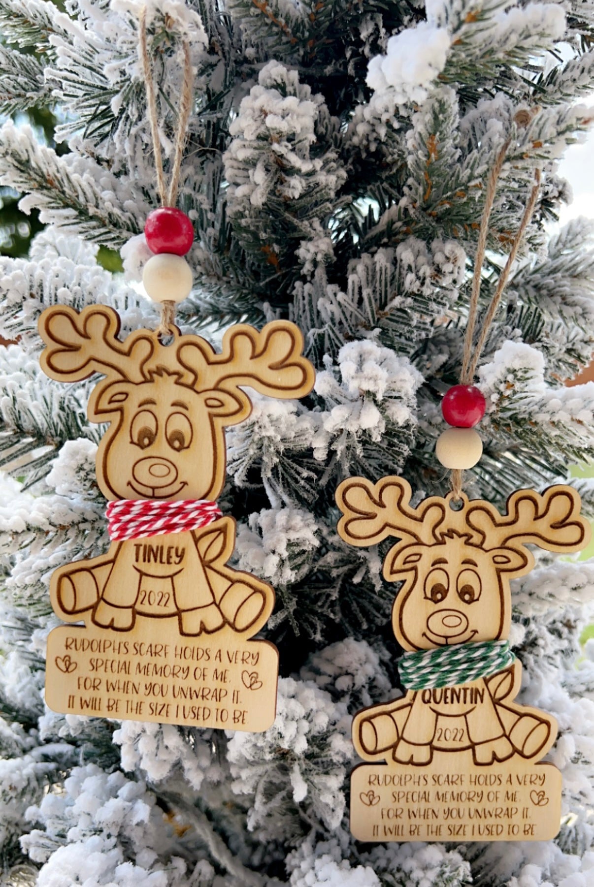 Reindeer Yearly Height Ornament
