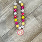Pink Yellow & White Grapefruit Rhinestone Necklace
