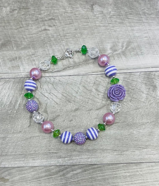 Lavender Rose Garden Necklace