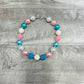 Pink Blue & Pearl Necklace