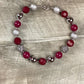 Burgundy & Silver Necklace