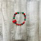 Green & Red Bow Necklace