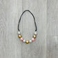 Adjustable Pink & Gold Necklace