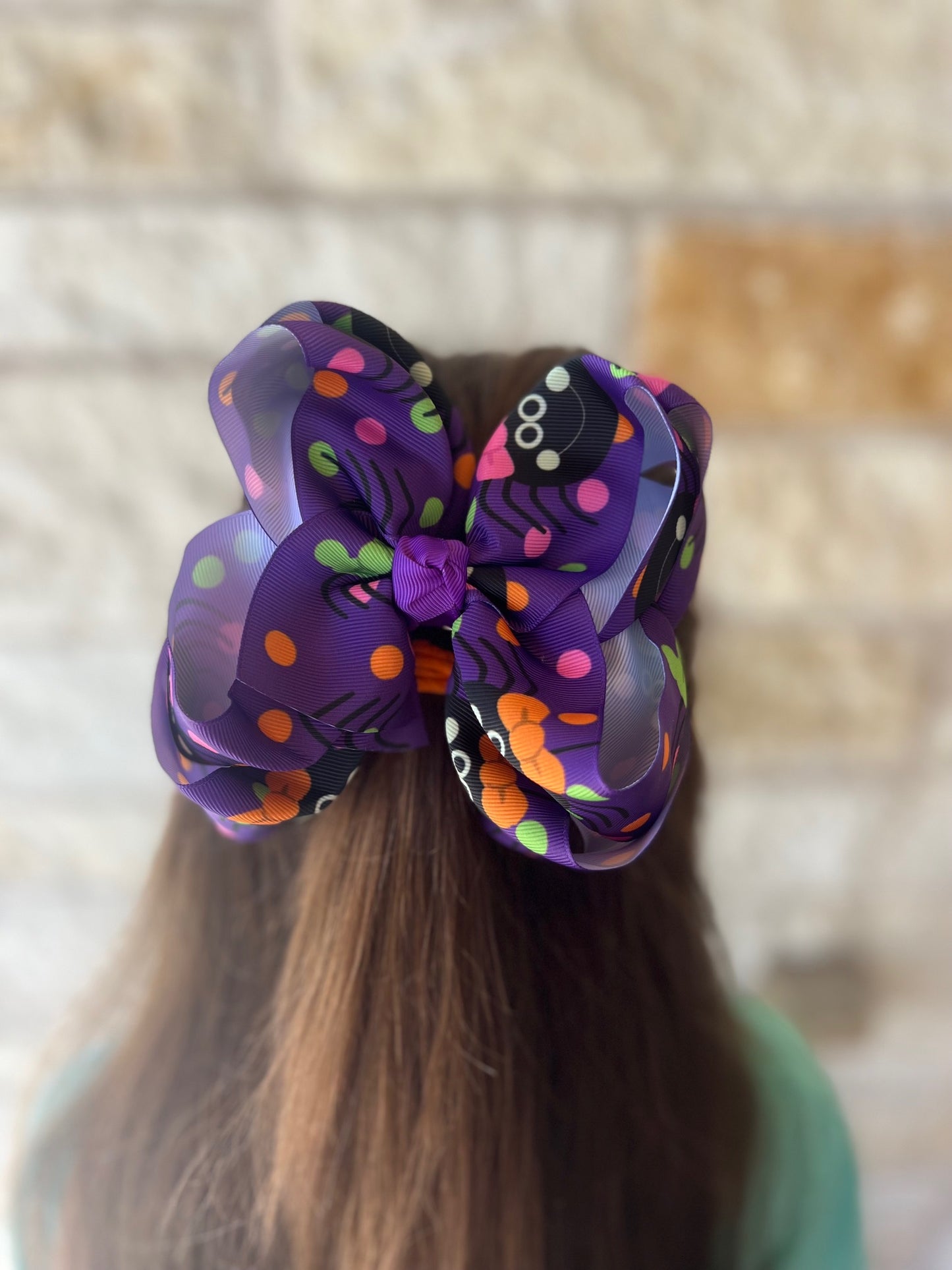 Double Stacked- Itsy Bitsy Spider Bow