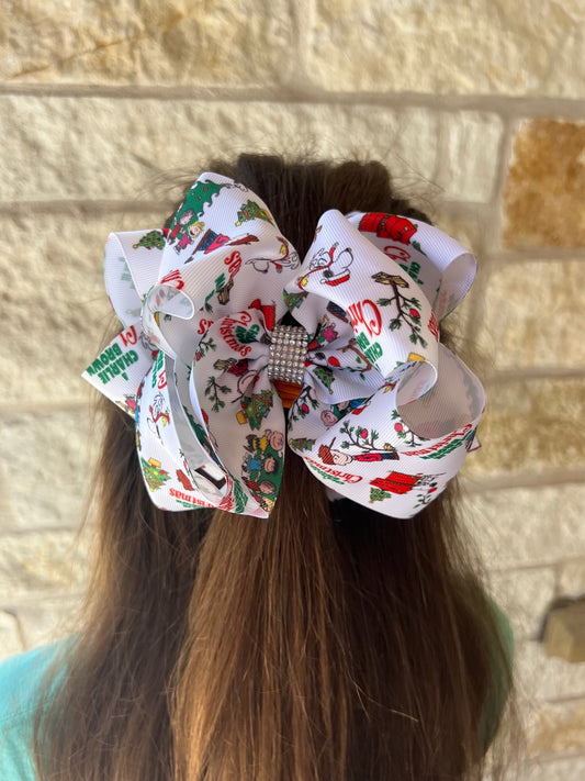 Double Stacked Rhinestone- Charlie Brown Bow