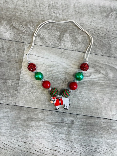 Adjustable-Christmas Cow Necklace
