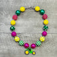 Pink Yellow & Green Tractor Necklace