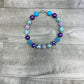 Aqua & Lavender Rhinestone Necklace